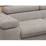 Narożnik PABLO L - strona prawa - jasnoszary, szenil gładki - Topper Visco