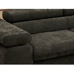 Narożnik PABLO L - strona prawa - ciemnoszary, szenil gładki - Topper Visco