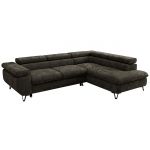 Narożnik PABLO L - strona prawa - ciemnoszary, szenil gładki - Topper Visco