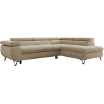 Narożnik PABLO L - strona prawa - beżowy, szenil grubo tkany - Topper Visco