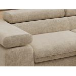 Narożnik PABLO L - strona prawa - beżowy, szenil grubo tkany - Topper Visco