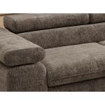 Narożnik PABLO L - strona prawa - brązowy, szenil grubo tkany - Topper Visco