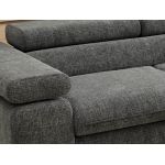 Narożnik PABLO L - strona prawa - szary, szenil grubo tkany - Topper Visco