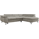 Narożnik PABLO L - strona prawa - jasnoszary, szenil grubo tkany - Topper Visco