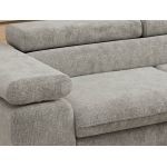 Narożnik PABLO L - strona prawa - jasnoszary, szenil grubo tkany - Topper Visco