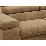 Narożnik PABLO L - strona prawa - jasnobrązowy, szenil grubo tkany - Topper Visco