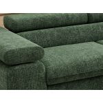 Narożnik PABLO L - strona prawa - ciemnozielony, szenil grubo tkany - Topper Visco