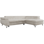 Narożnik PABLO L - strona prawa - beżowy, sztruks - Topper Visco