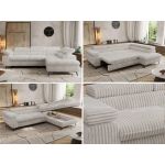 Narożnik PABLO L - strona prawa - beżowy, sztruks - Topper Visco