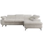 Narożnik PABLO L - strona prawa - beżowy, sztruks - Topper Visco