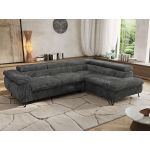 Narożnik PABLO L - strona prawa - szary, sztruks - Topper Visco