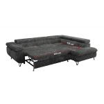 Narożnik PABLO L - strona prawa - szary, sztruks - Topper Visco