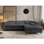 Narożnik PABLO L - strona prawa - szary, sztruks - Topper Visco