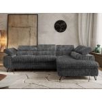 Narożnik PABLO L - strona prawa - szary, sztruks - Topper Visco