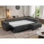 Narożnik PABLO L - strona prawa - szary, sztruks - Topper Visco