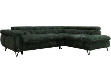 Narożnik PABLO L - strona prawa - ciemnozielony, sztruks - Topper Visco
