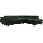 Narożnik PABLO L - strona prawa - ciemnozielony, sztruks - Topper Visco