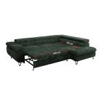 Narożnik PABLO L - strona prawa - ciemnozielony, sztruks - Topper Visco