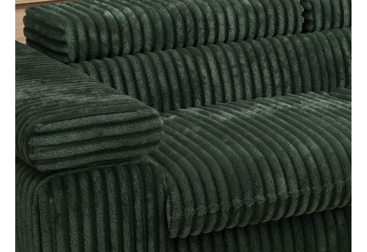 Narożnik PABLO L - strona prawa - ciemnozielony, sztruks - Topper Visco