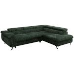 Narożnik PABLO L - strona prawa - ciemnozielony, sztruks - Topper Visco