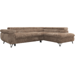 Narożnik PABLO L - strona prawa - brązowy, sztruks - Topper Visco