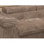 Narożnik PABLO L - strona prawa - brązowy, sztruks - Topper Visco