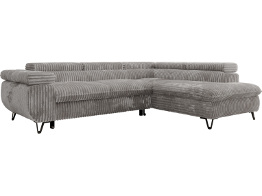 Narożnik PABLO L - strona prawa - jasnoszary, sztruks - Topper Visco