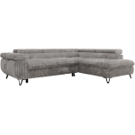 Narożnik PABLO L - strona prawa - jasnoszary, sztruks - Topper Visco