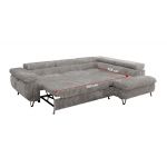 Narożnik PABLO L - strona prawa - jasnoszary, sztruks - Topper Visco