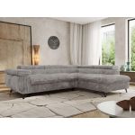 Narożnik PABLO L - strona prawa - jasnoszary, sztruks - Topper Visco