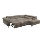 Narożnik PABLO L - strona prawa - jasnobrązowy, sztruks - Topper Visco