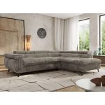 Narożnik PABLO L - strona prawa - jasnobrązowy, sztruks - Topper Visco