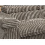 Narożnik PABLO L - strona prawa - jasnobrązowy, sztruks - Topper Visco