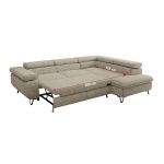 Narożnik PABLO L - strona prawa - beżowy, struktura - Topper Visco