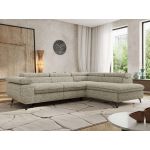 Narożnik PABLO L - strona prawa - beżowy, struktura - Topper Visco