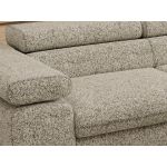 Narożnik PABLO L - strona prawa - beżowy, struktura - Topper Visco