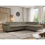 Narożnik PABLO L - strona prawa - szary, struktura - Topper Visco