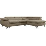 Narożnik PABLO L - strona prawa - ciemnobeżowy, struktura - Topper Visco