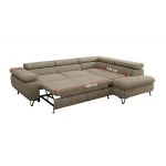 Narożnik PABLO L - strona prawa - ciemnobeżowy, struktura - Topper Visco