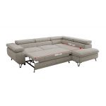 Narożnik PABLO L - strona prawa - jasnoszary, struktura - Topper Visco