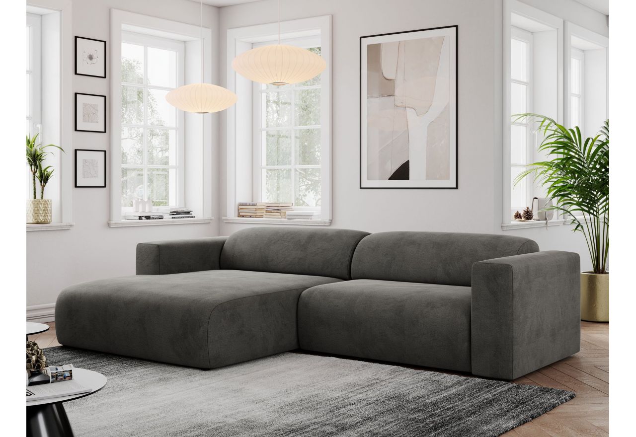 Narożnik PASADENA L - Monolith 92 - ciemny szary - OUTLETU