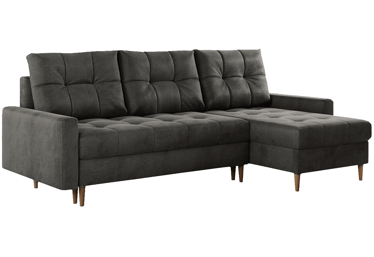 Narożnik COLIN L - Monolith 92 - ciemny szary - OUTLETU