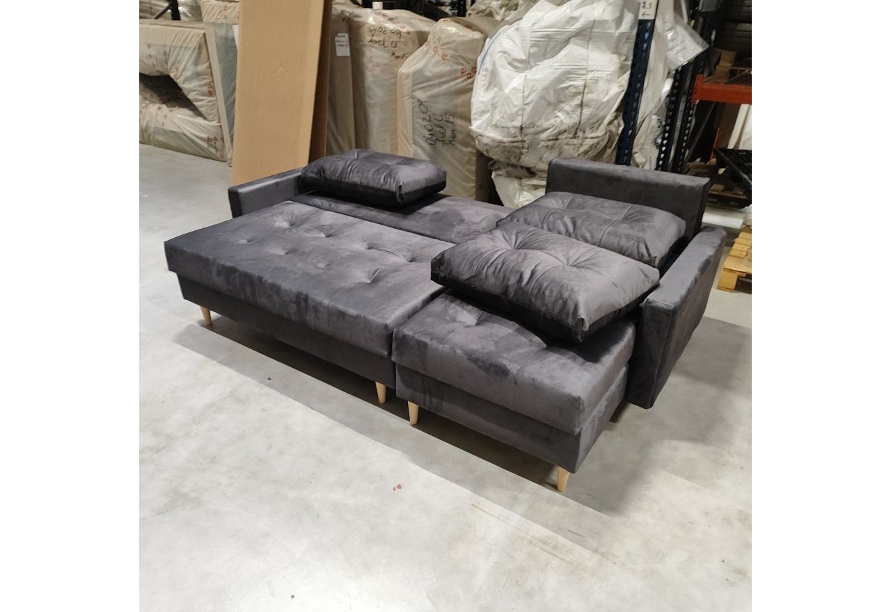 Narożnik COLIN L - Monolith 92 - ciemny szary - OUTLETU