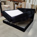 Łóżko kontynentalne TILIANO KING 200x200 - Tilia 100 - czarny - OUTLETU