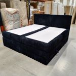 Łóżko kontynentalne TILIANO KING 200x200 - Tilia 100 - czarny - OUTLETU