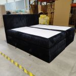 Łóżko kontynentalne TILIANO KING 200x200 - Tilia 100 - czarny - OUTLETU