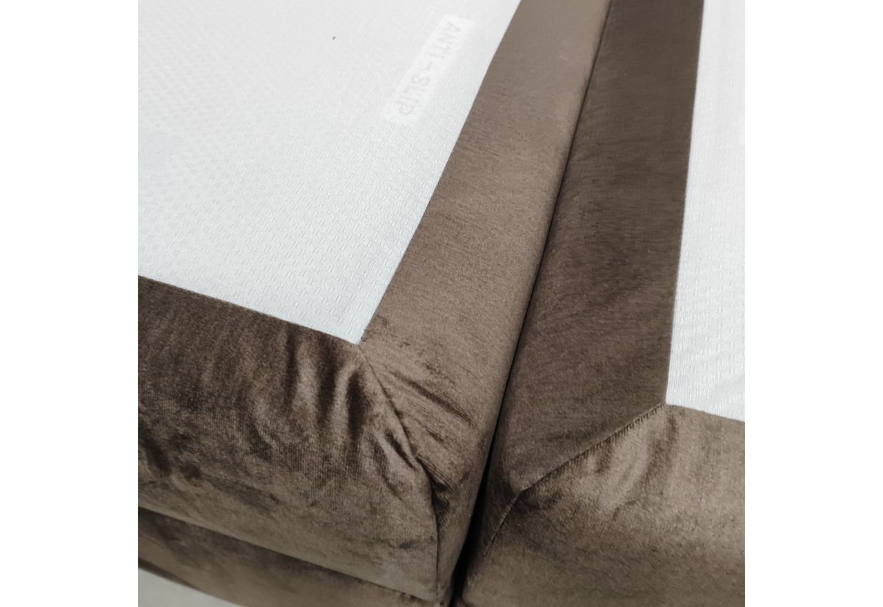 Łóżko kontynentalne bez wezgłowia BESS 200x200 - Monolith 15 - brązowy - OUTLETU