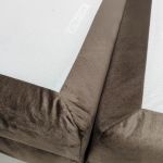 Łóżko kontynentalne bez wezgłowia BESS 200x200 - Monolith 15 - brązowy - OUTLETU