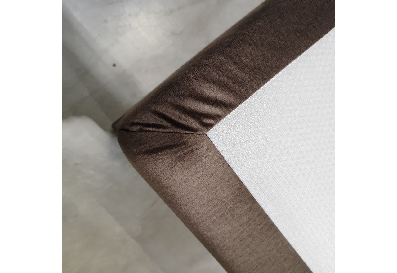 Łóżko kontynentalne bez wezgłowia BESS 200x200 - Monolith 15 - brązowy - OUTLETU