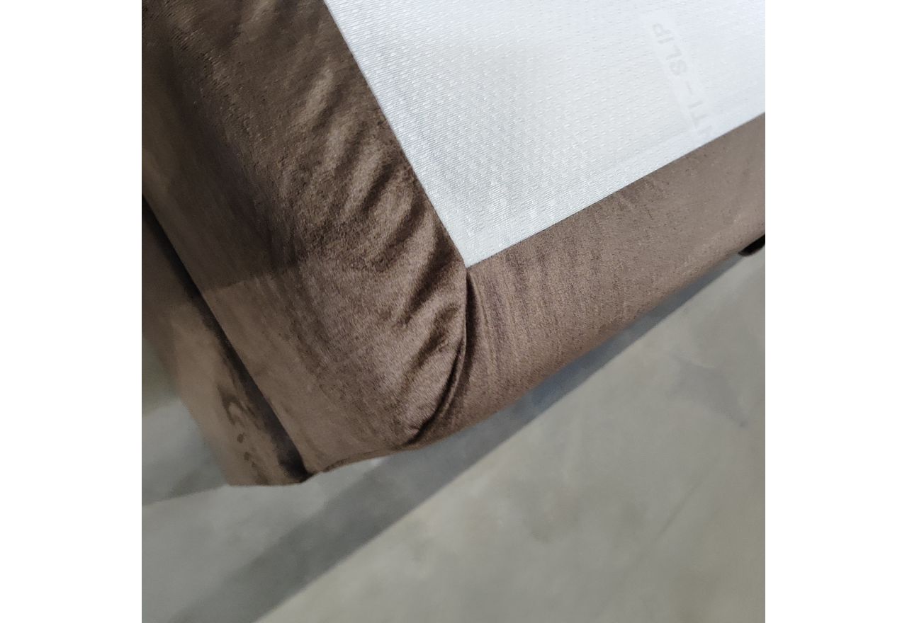 Łóżko kontynentalne bez wezgłowia BESS 200x200 - Monolith 15 - brązowy - OUTLETU